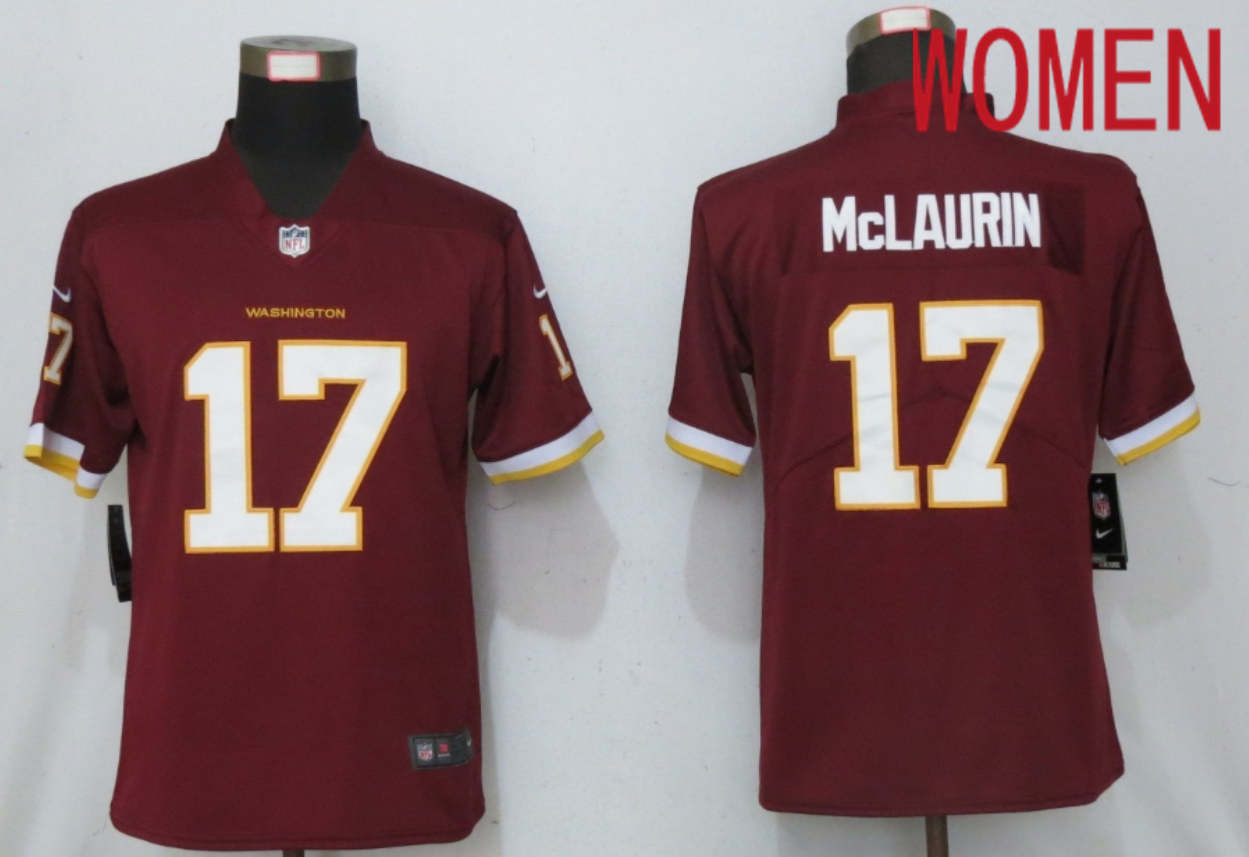 Women Washington Redskins #17 Mclaurin Red 2020 Vapor Untouchable Elite Play NFL Nike Jerseys